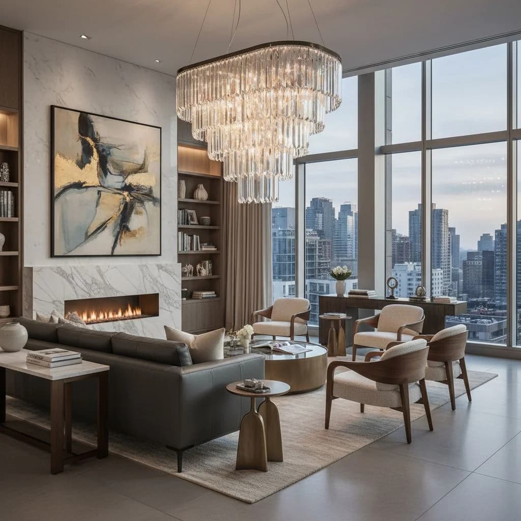 Wohnzimmer gestalten mit KI – Beispiel der Raumgestaltung App zeigt wunderschöne Wohnzimmer-Verwandlung