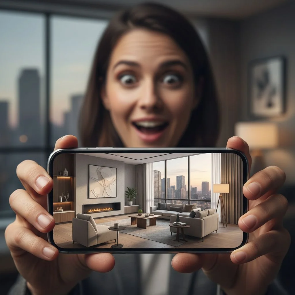 Schritt 3: Staunen & Teilen – So einfach funktioniert die Raumplaner App von DecorAI